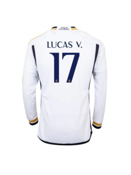 Moški Nogometna dresi replika Real Madrid Lucas Vazquez #17 Domači 2023-24 Dolgi rokav